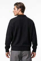 Men's Winter Comfortable Knitted Polo Jumper Relaxed Fit
