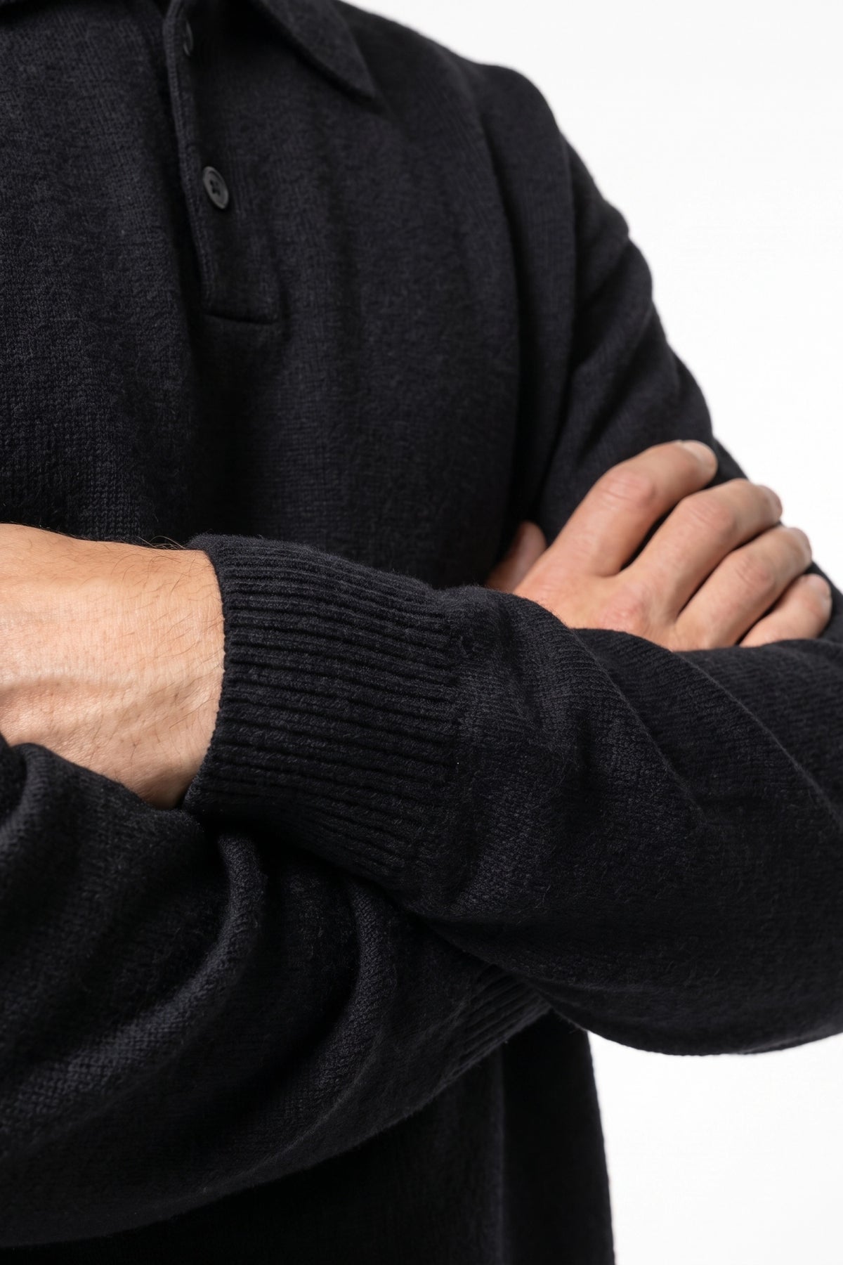 Men's Winter Comfortable Knitted Polo Jumper Relaxed Fit