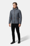 Men’s Winter Warm Hooded Puffer Jacket with Full Zip and Zip Pockets