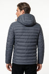 Men’s Winter Warm Hooded Puffer Jacket with Full Zip and Zip Pockets