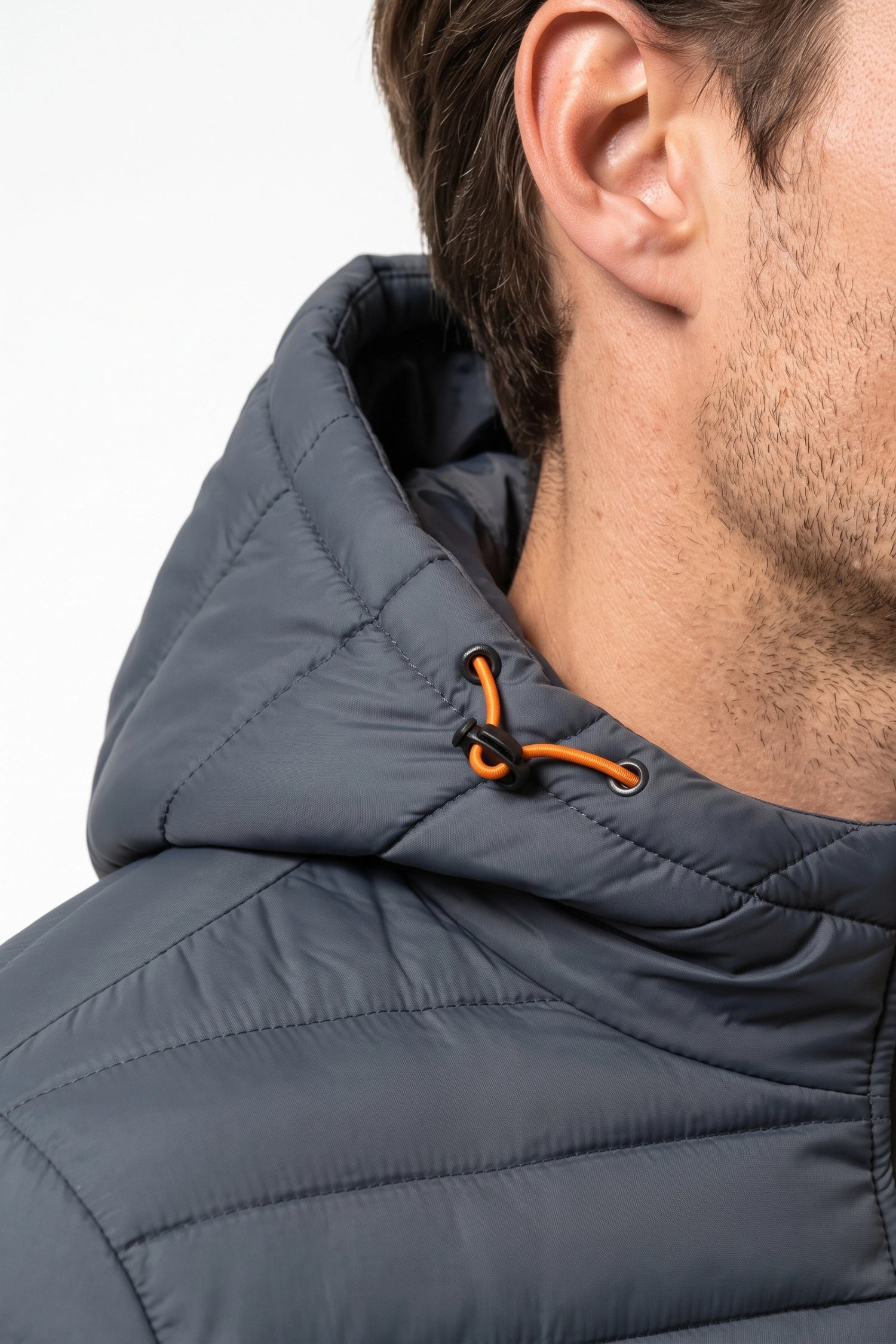 Men’s Winter Warm Hooded Puffer Jacket with Full Zip and Zip Pockets