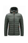 Men’s Winter Warm Hooded Puffer Jacket with Full Zip and Zip Pockets