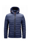 Men’s Winter Warm Hooded Puffer Jacket with Full Zip and Zip Pockets