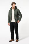 Men’s Winter Warm Hooded Puffer Jacket with Full Zip and Zip Pockets