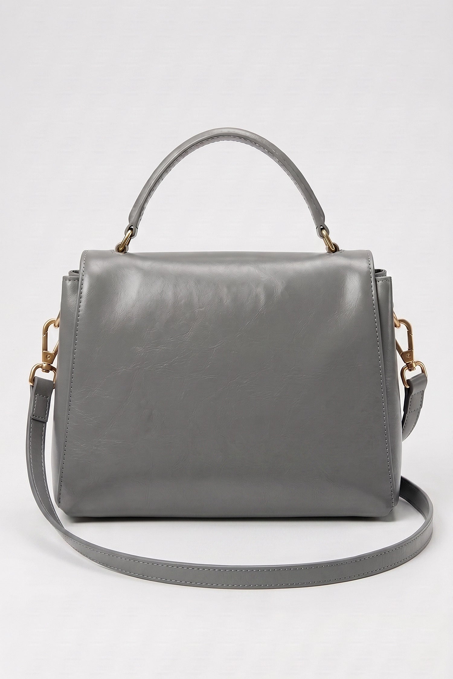 Women's Versatile Genuine Leather Satchel Crossbody Bag with Top Handle