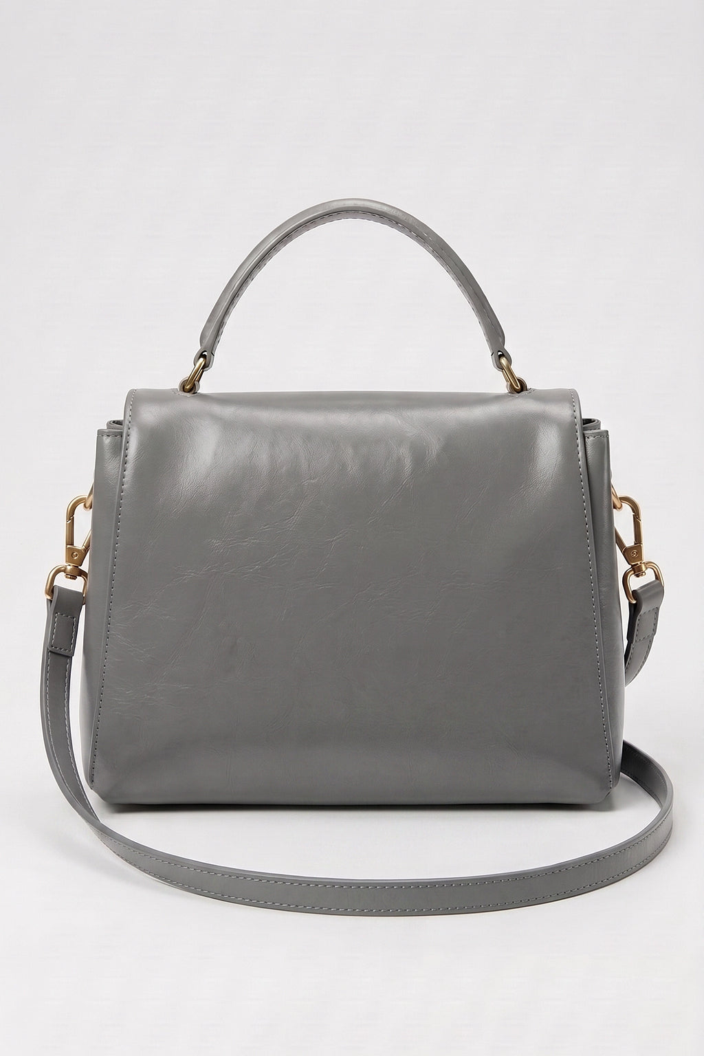 Women's Versatile Genuine Leather Satchel Crossbody Bag with Top Handle