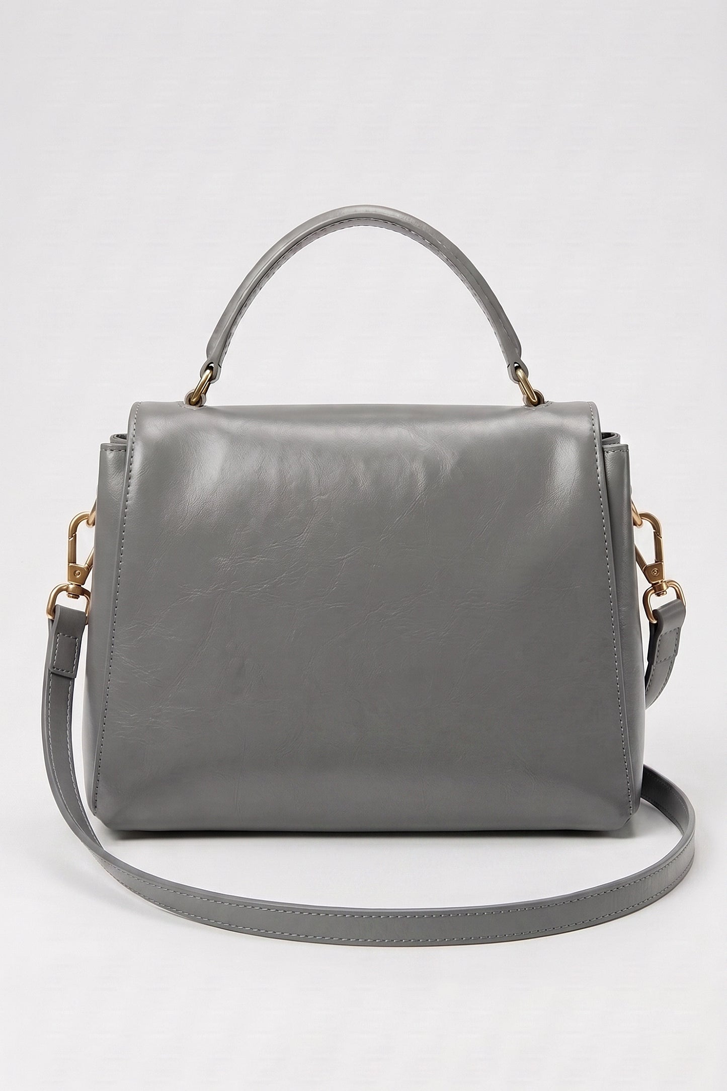 Women's Versatile Genuine Leather Satchel Crossbody Bag with Top Handle