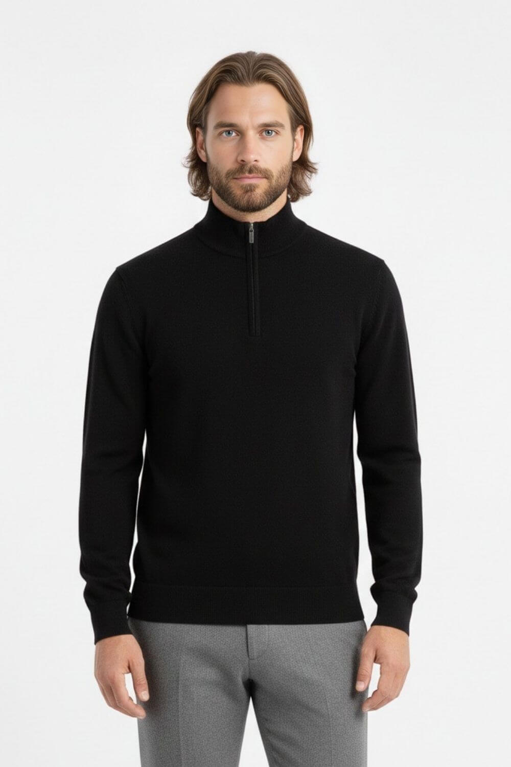 Caurelle | Men’s Wool Half Zip Knitted Jumper