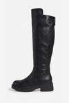 Women’s Winter Chunky Block Heel Knee High Boots with Back Zipper