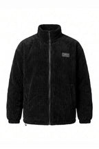 Men's Winter Warm Corduroy Padded Jacket with High Collar