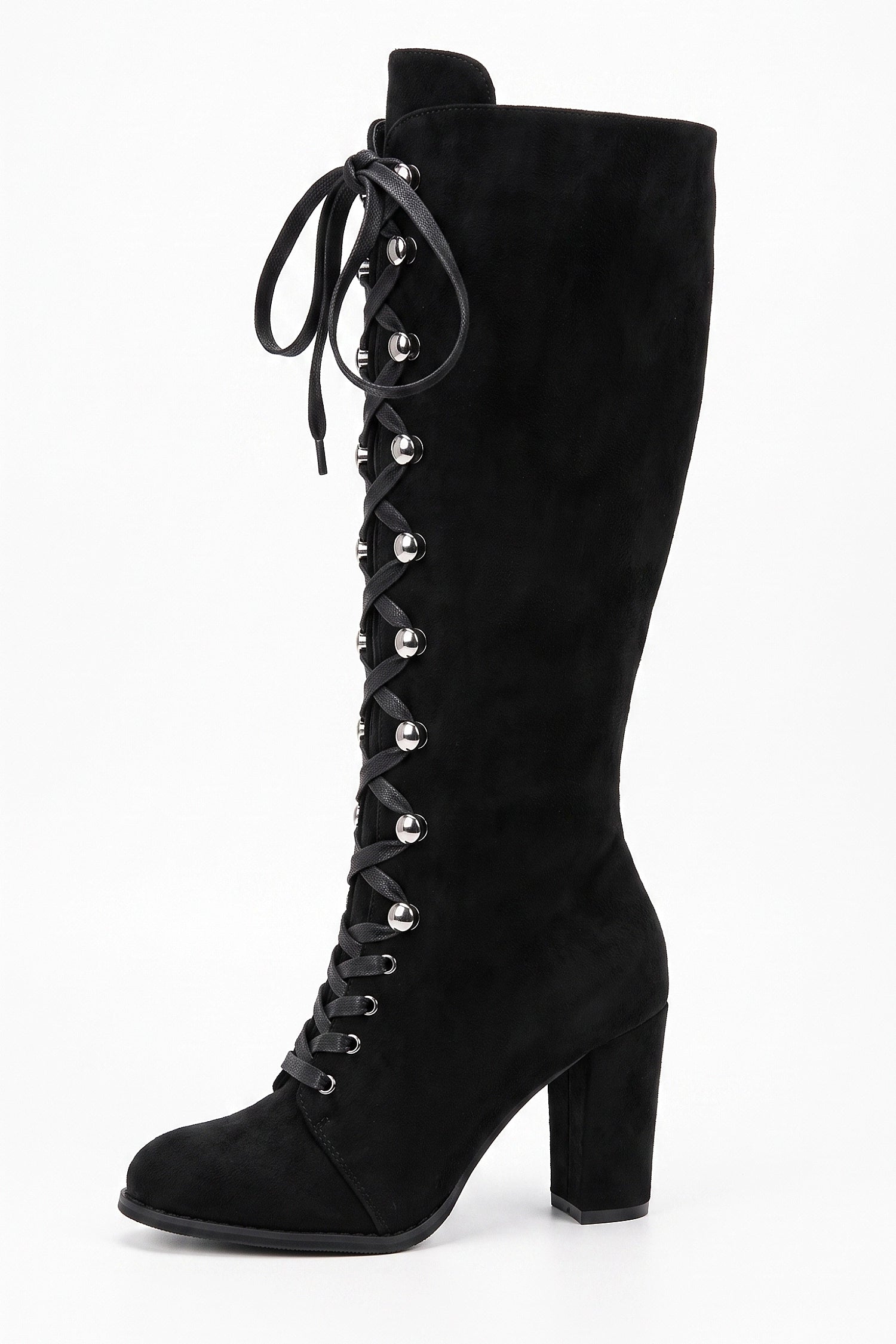 Women's Winter Lace Up Suede Warm Knee High Boots