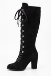 Women's Winter Lace Up Suede Warm Knee High Boots
