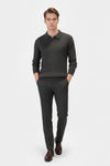 Caurelle | Men’s Knitted V-Neck Jumper – Polo Collar Autumn Winter