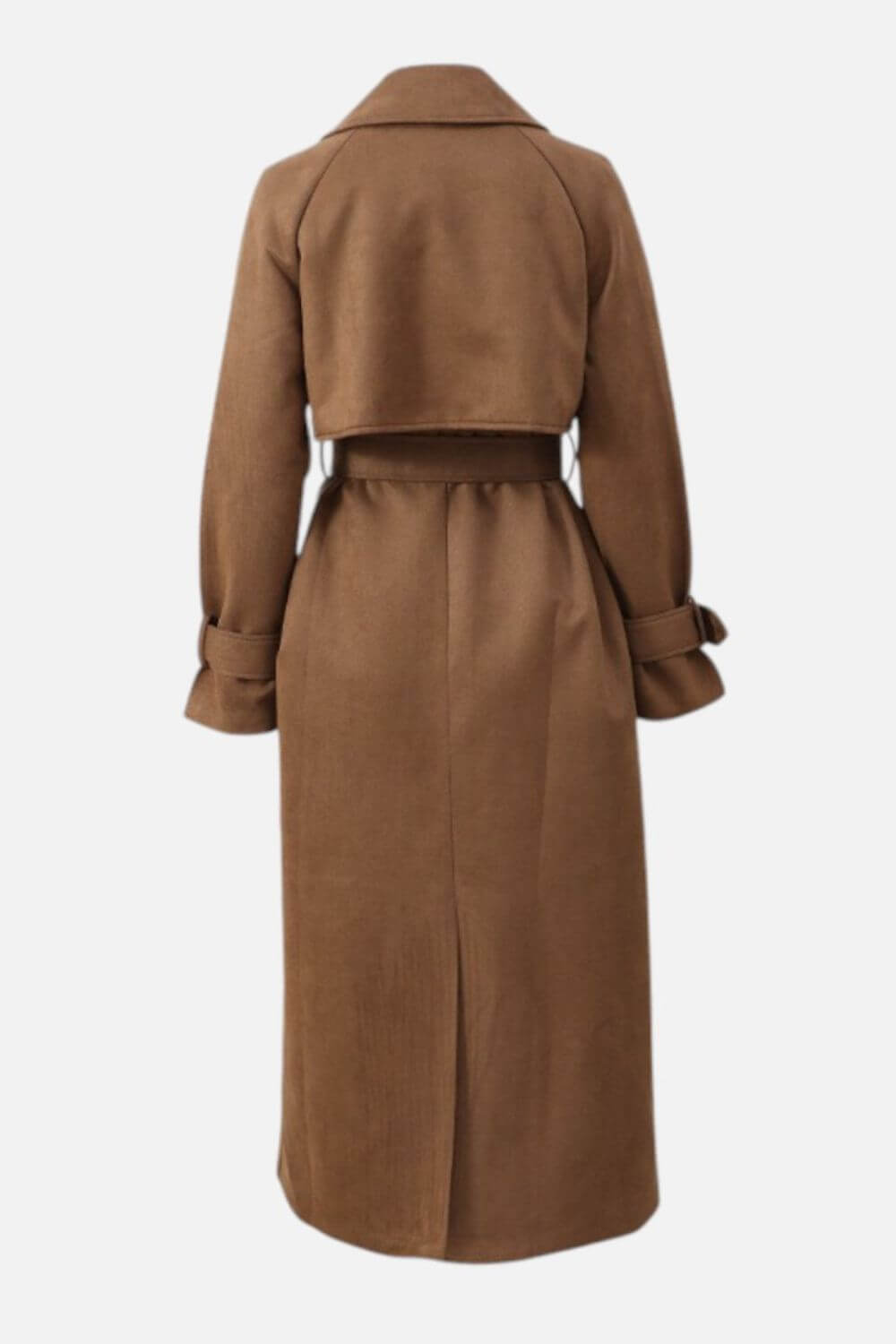 Caurelle | Women’s Long Belted Trench Coat – Elegant Classic Fit