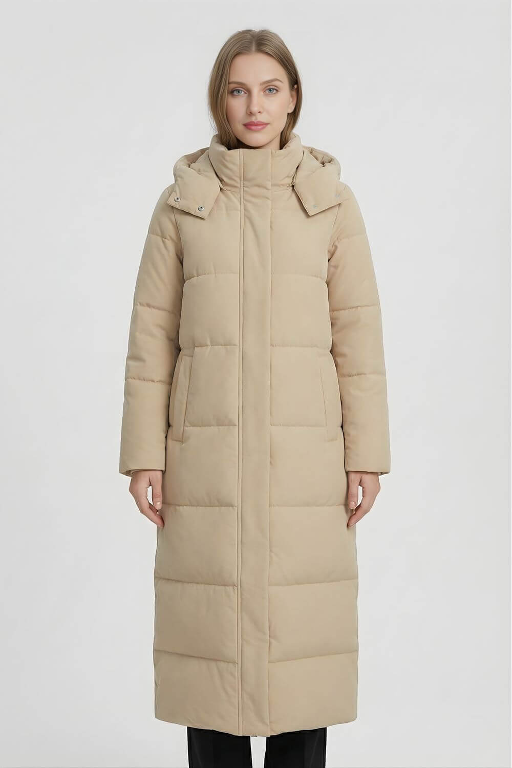 Caurelle | Women’s Long Puffer Coat - Hooded Winter Outerwear