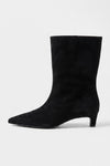 Women's Winter Pointed Toe Low Heel Suede Ankle Boots
