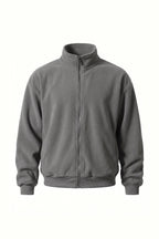 Men’s Winter Warm Fleece Cardigan Stand Collar Full Zip