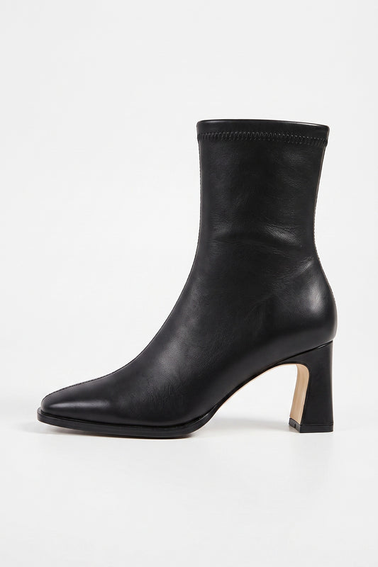Women's Winter Square Toe Leather Ankle Boots