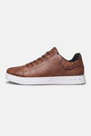 Men's Comfortable Leather Trainers with Low Top and Lace Up