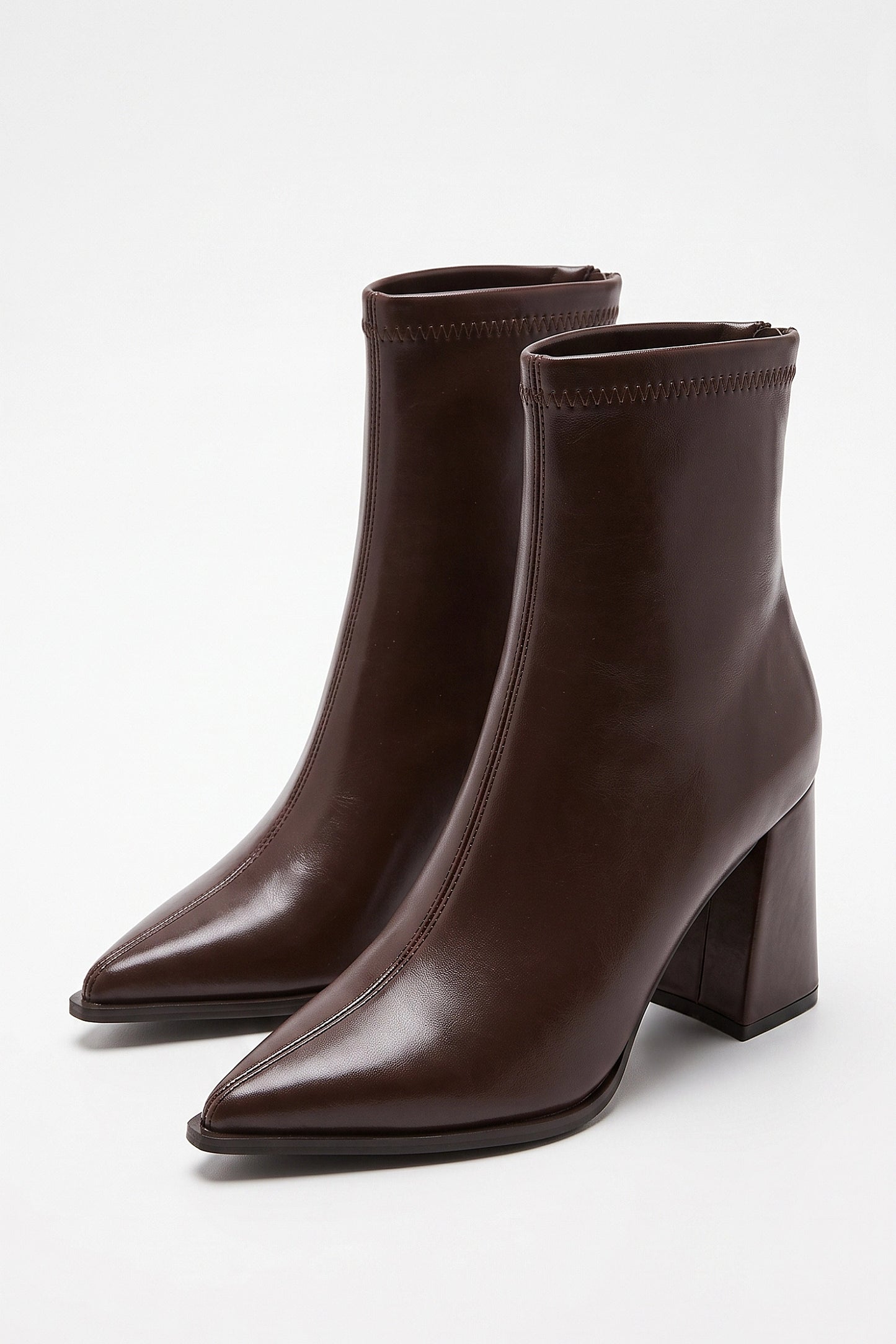 Women's Pointed Ankle Boots with Block Heel