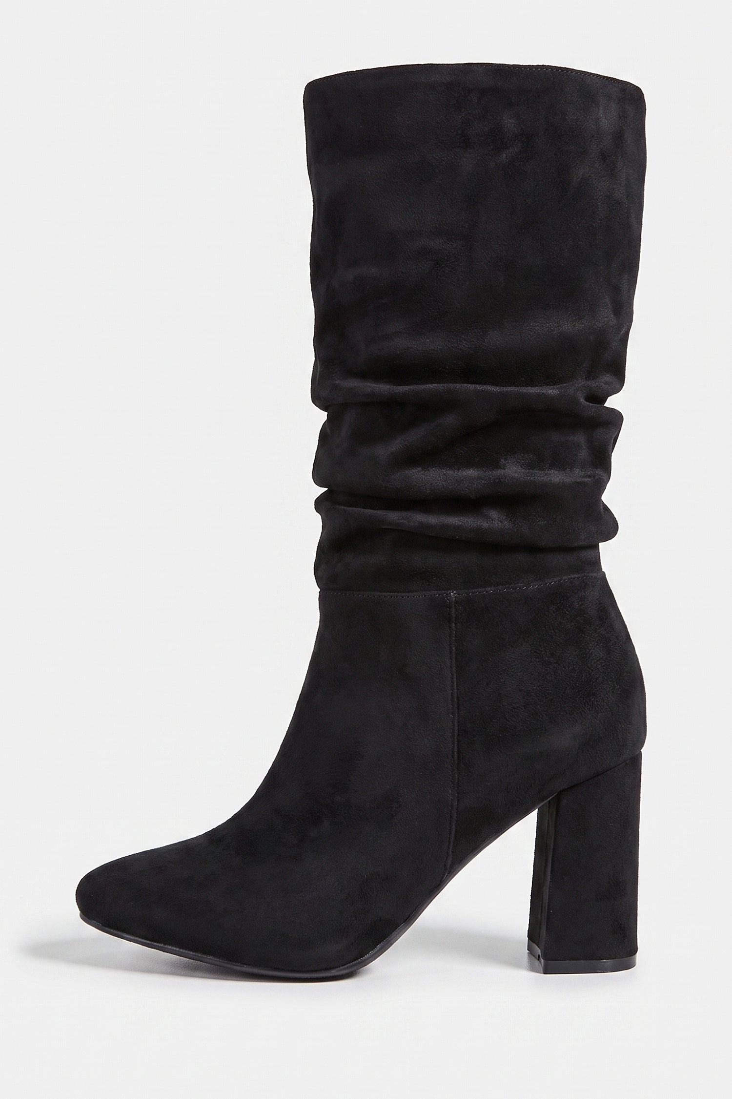 Women’s Winter Suede Slouch Block Heel Knee High Boots