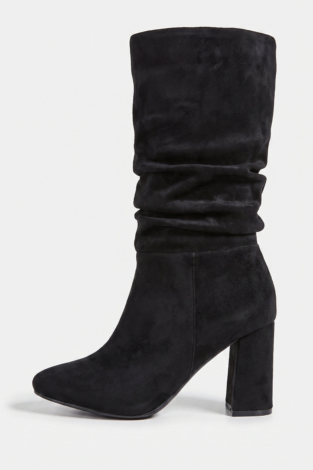 Women’s Winter Suede Slouch Block Heel Knee High Boots