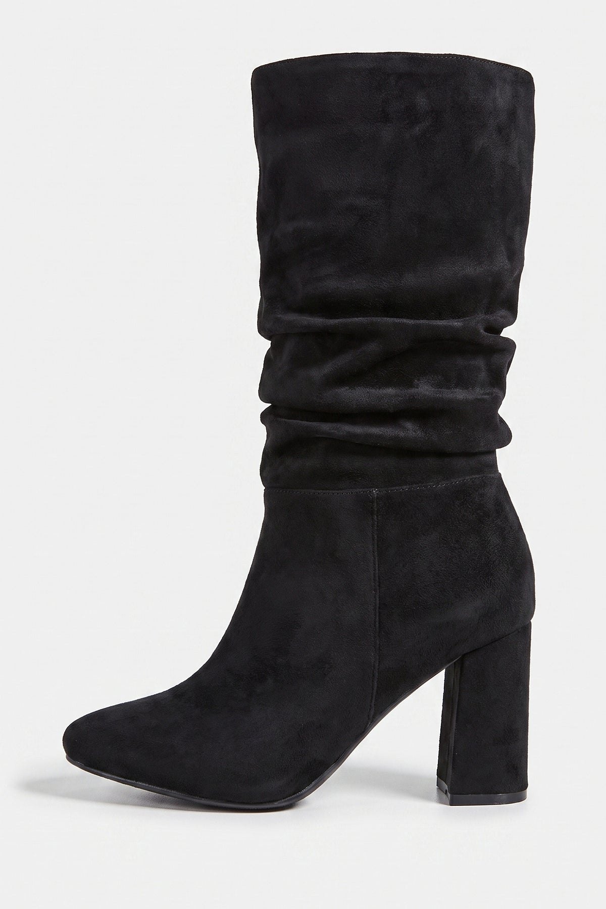 Women’s Winter Suede Slouch Block Heel Knee High Boots