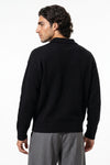 Men’s Winter Cosy Textured Knit Polo Jumper Relaxed Fit