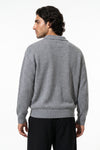 Men’s Winter Cosy Textured Knit Polo Jumper Relaxed Fit