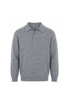 Men’s Winter Cosy Textured Knit Polo Jumper Relaxed Fit