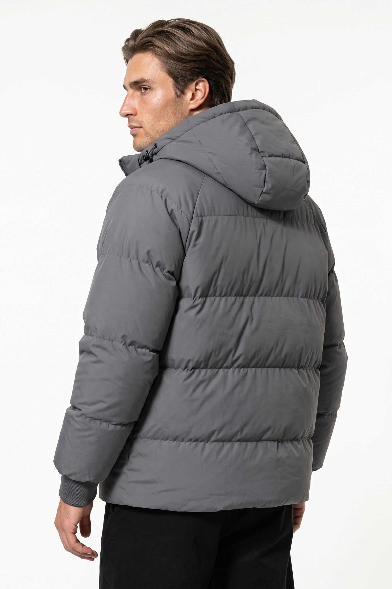 Men’s Winter Warm Hooded Relaxed Fit Puffer Jacket