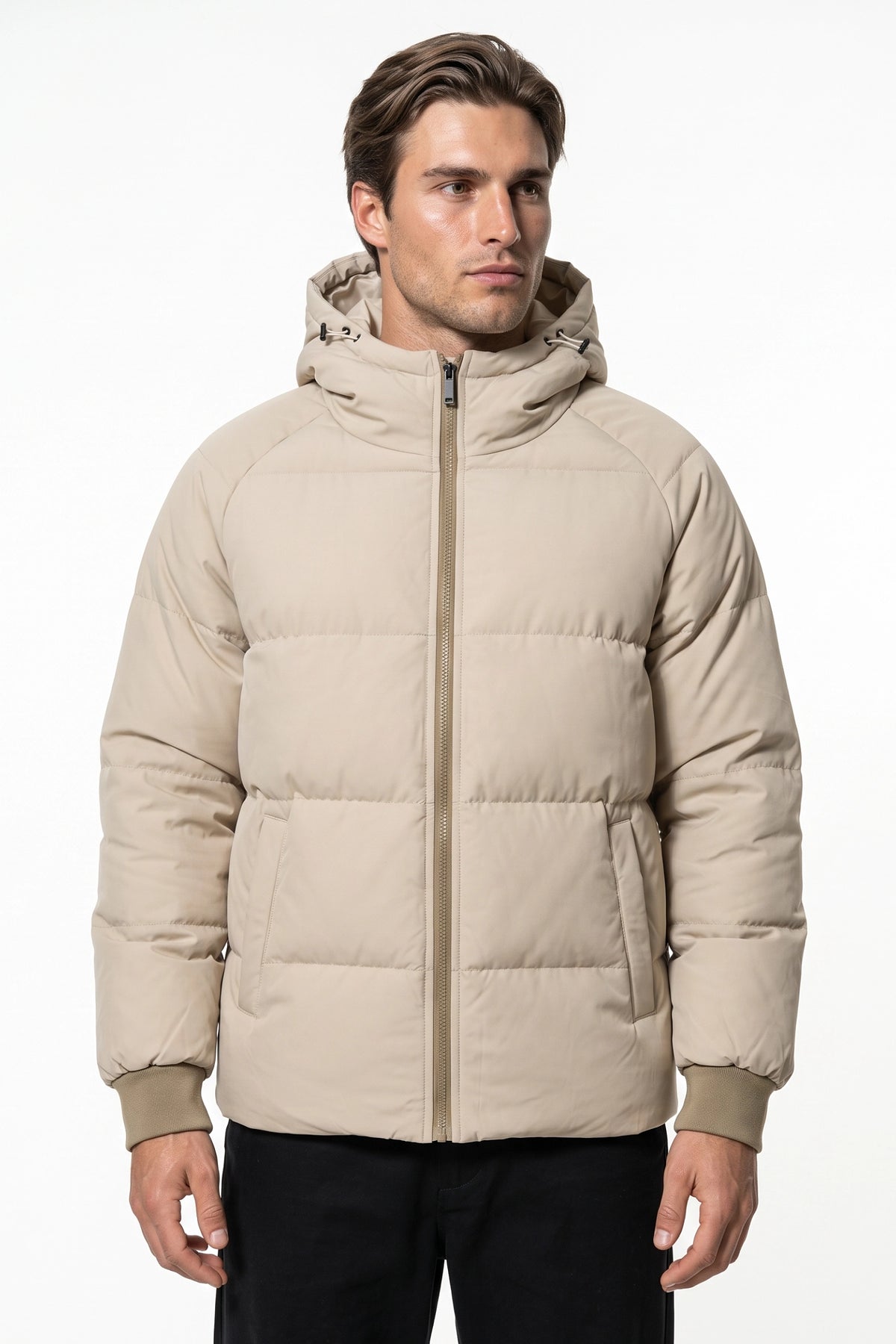 Men’s Winter Warm Hooded Relaxed Fit Puffer Jacket