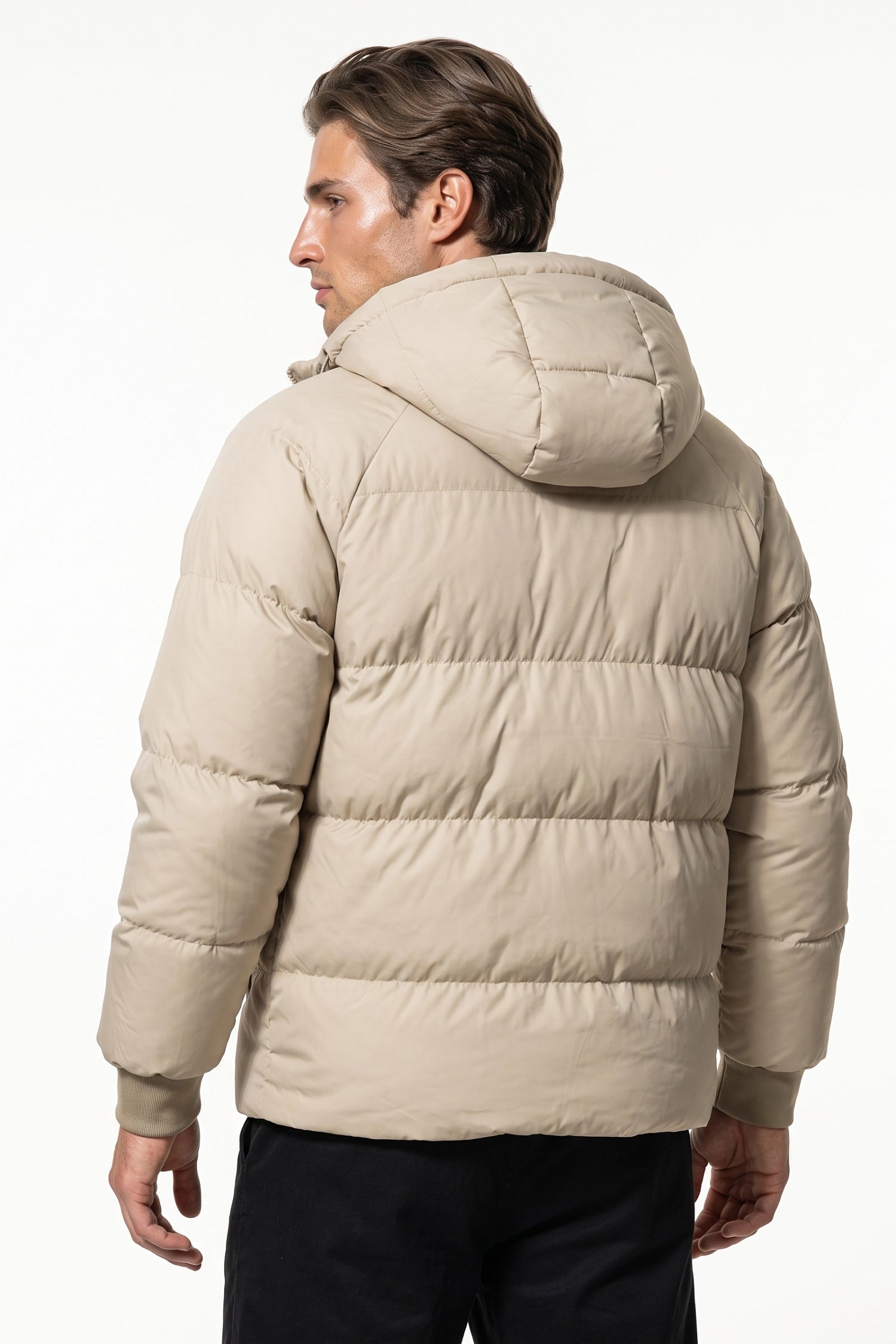 Men’s Winter Warm Hooded Relaxed Fit Puffer Jacket