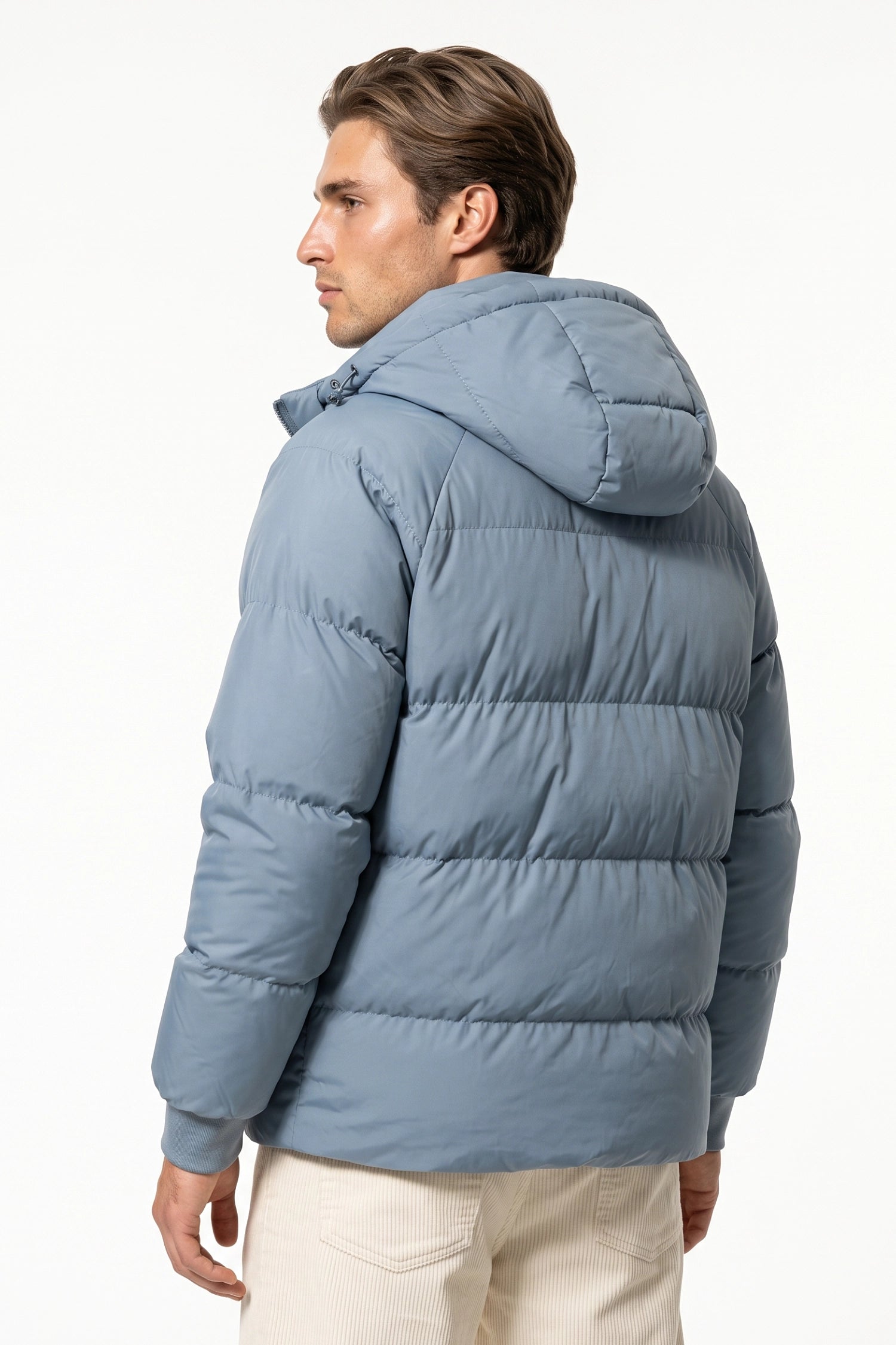 Men’s Winter Warm Hooded Relaxed Fit Puffer Jacket
