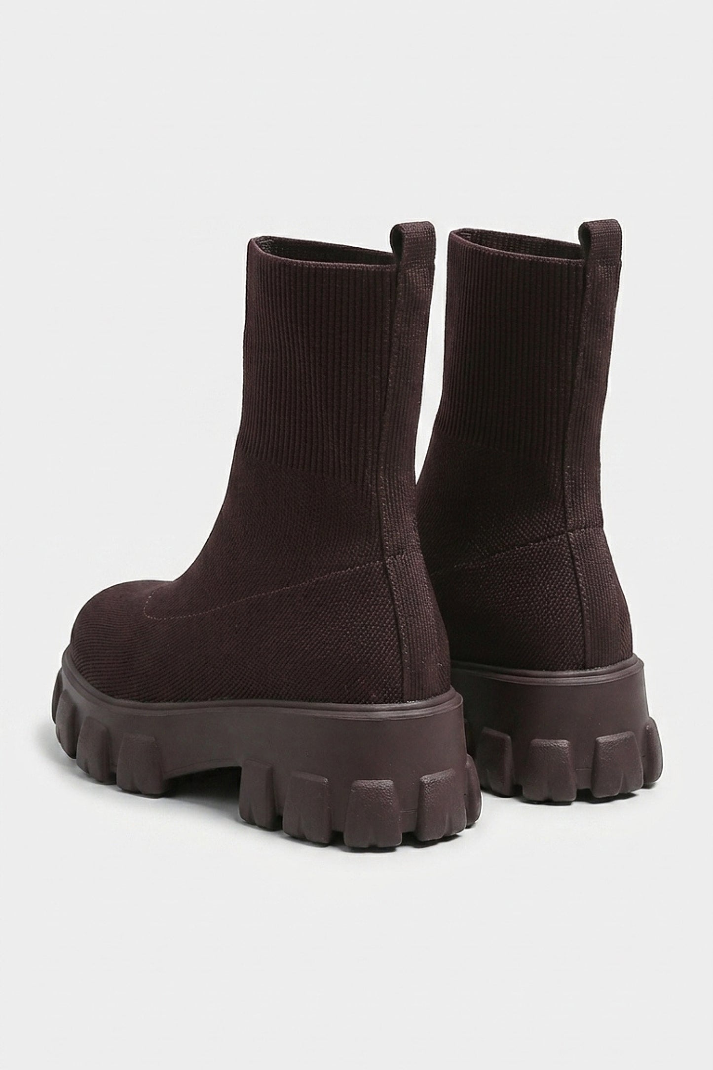 Women's Winter Easy Wear Sock Ankle Boots with Chunky Platform Sole