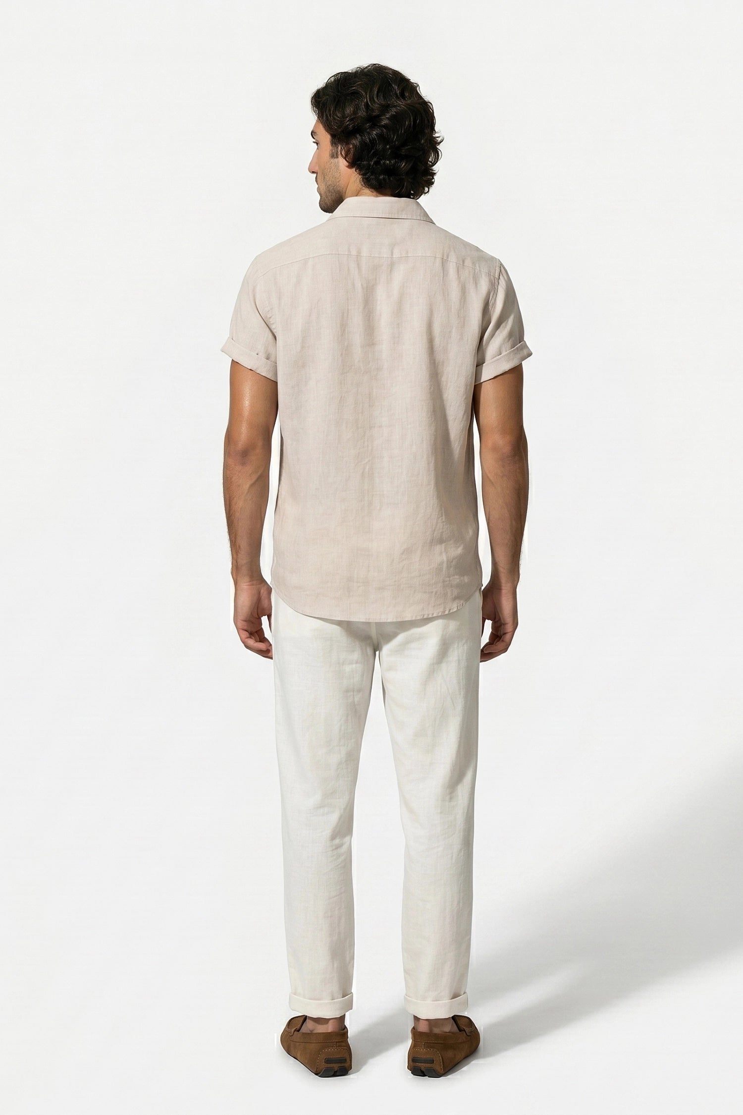 Caurelle | Men’s Shirt and Trousers Set Linen Look Comfort Summer Outfit