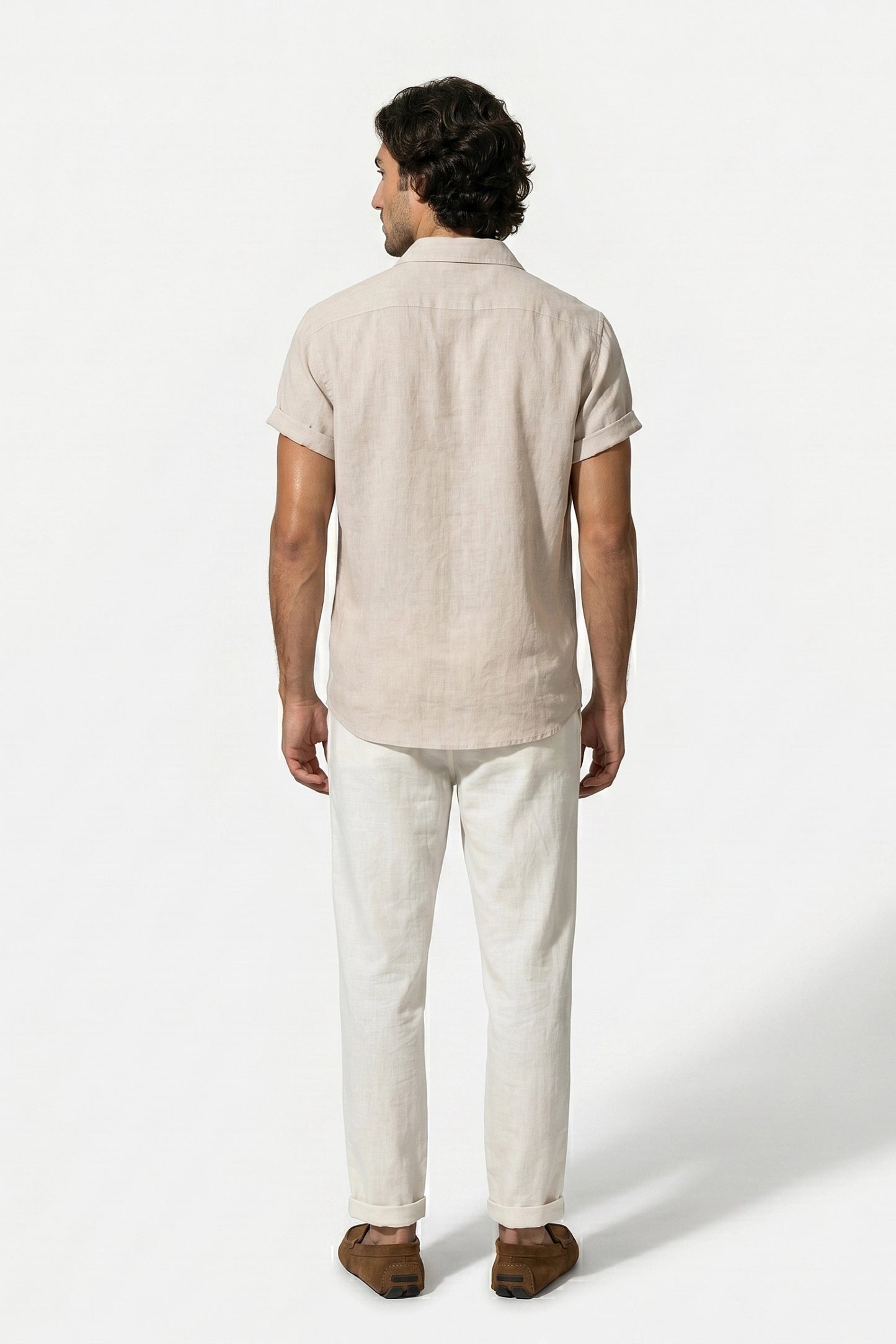 Caurelle | Men’s Shirt and Trousers Set Linen Look Comfort Summer Outfit