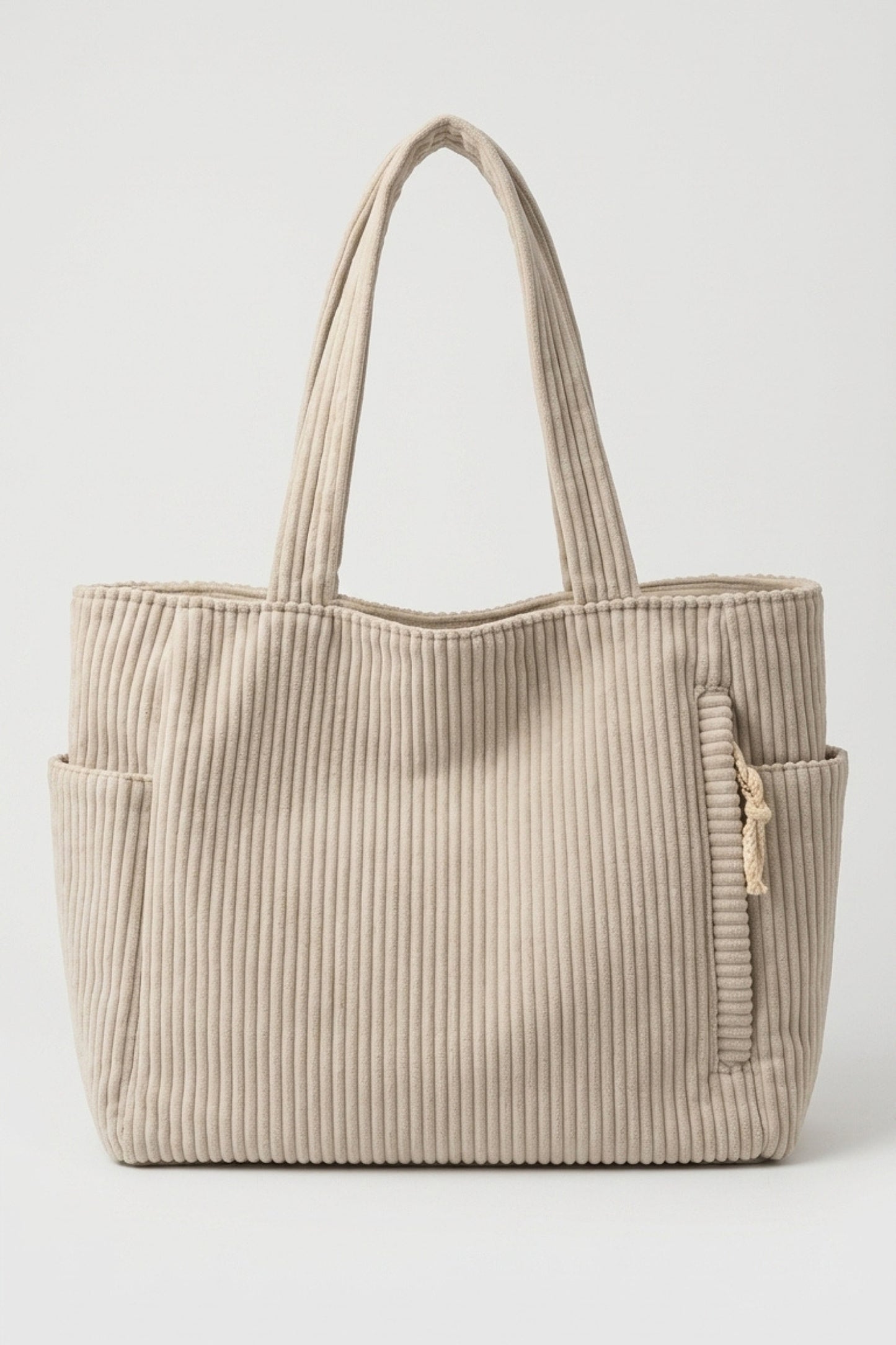 Women's Spacious Corduroy Tote Shoulder Bag