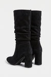 Women’s Winter Suede Slouch Block Heel Knee High Boots