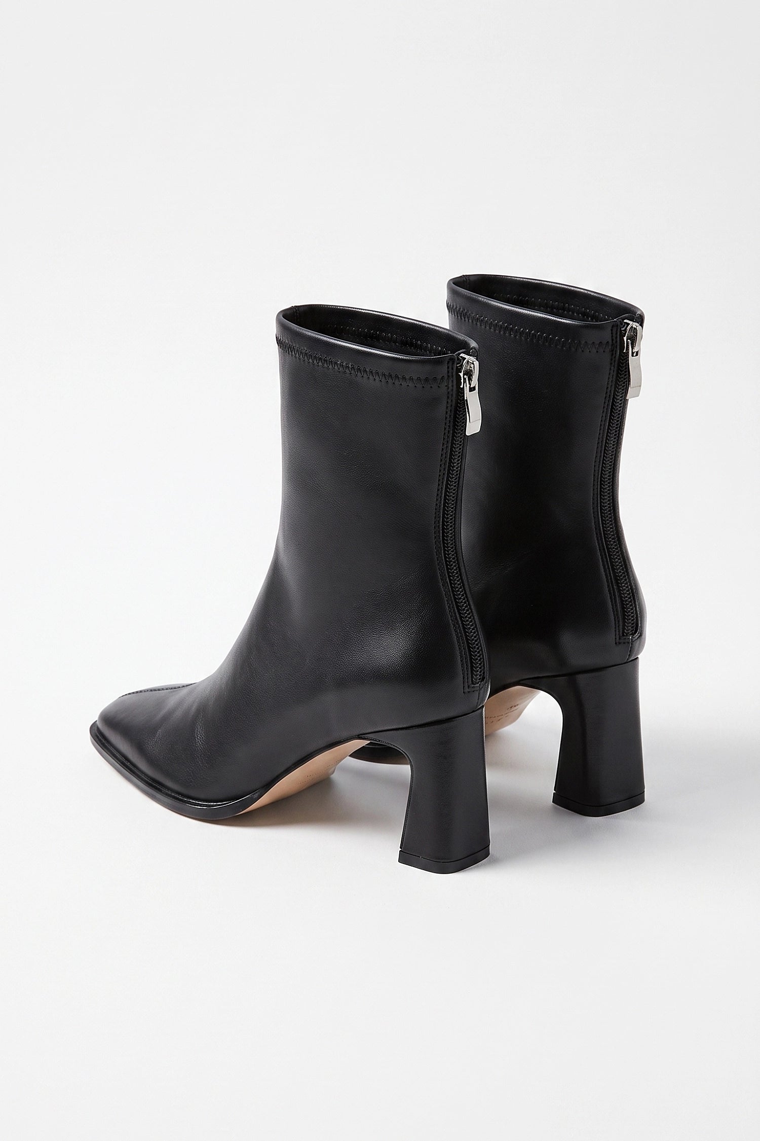 Women's Winter Square Toe Leather Ankle Boots