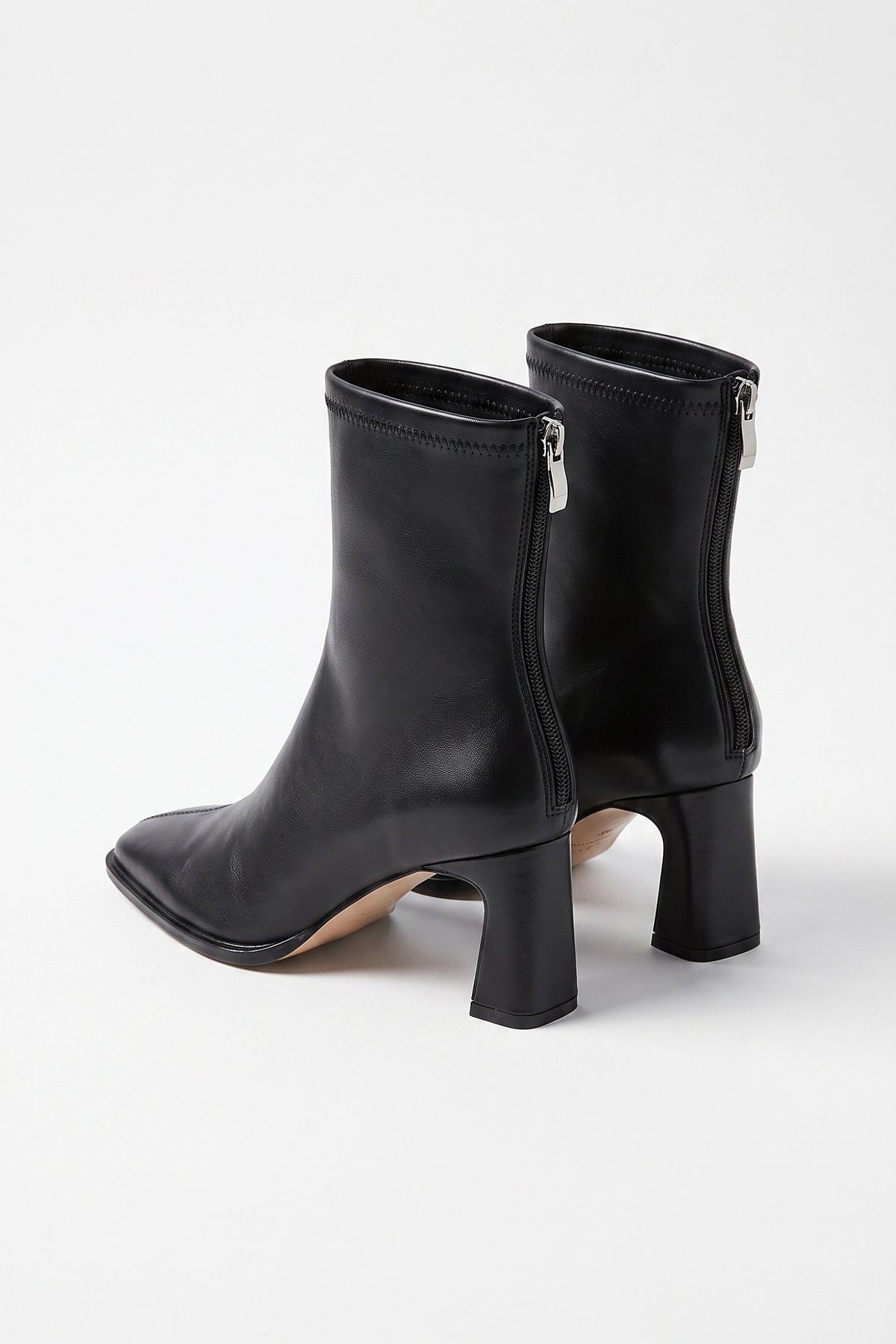 Women's Winter Square Toe Leather Ankle Boots
