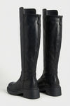 Women’s Winter Chunky Block Heel Knee High Boots with Back Zipper