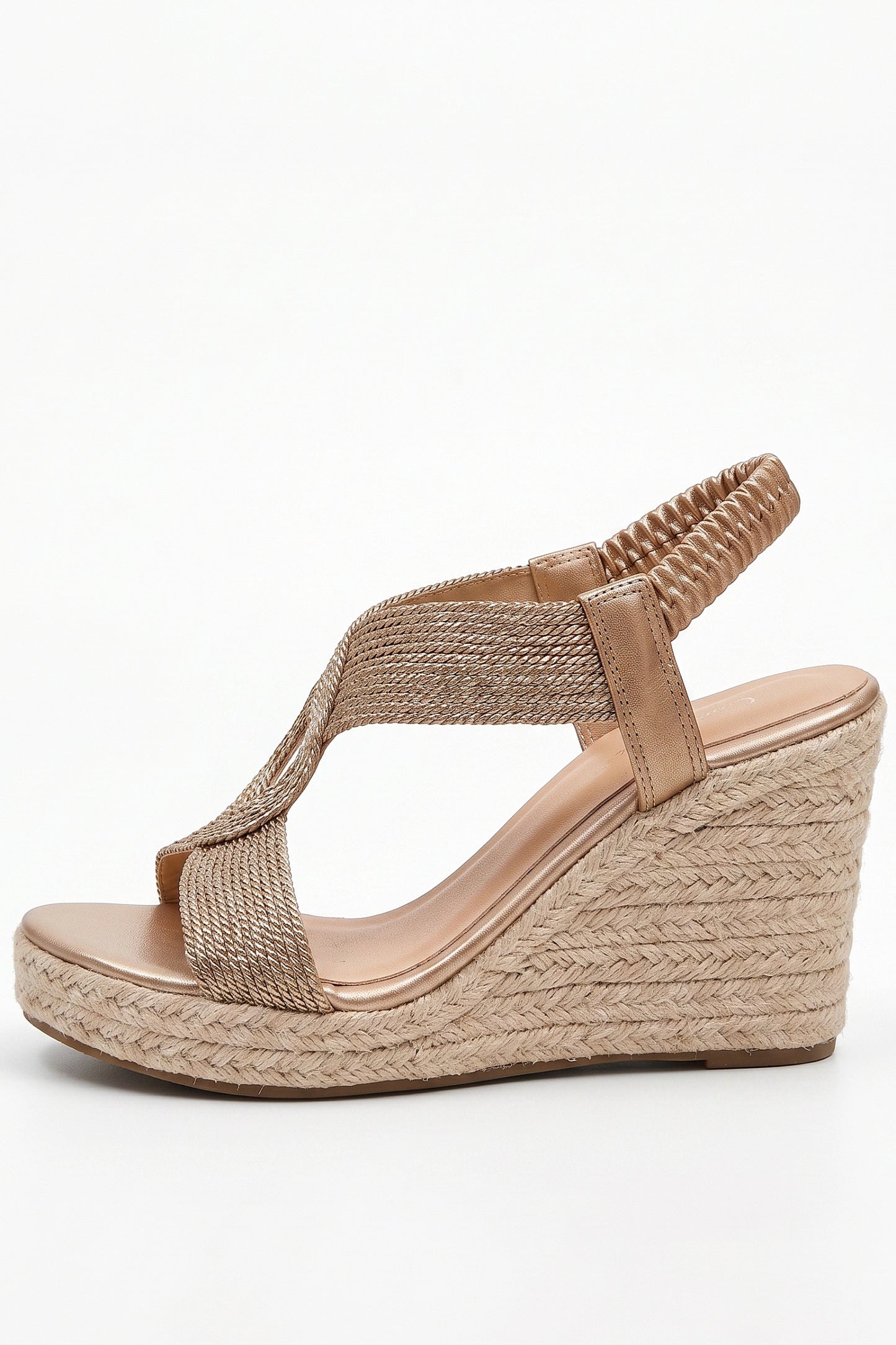 Women's Espadrille Wedge Sandals with Cross Straps