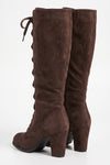 Women's Winter Lace Up Suede Warm Knee High Boots