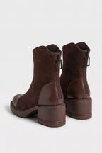 Women’s Winter Chunky Block Heel Suede Ankle Boots