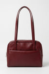 Women's Spacious Leather Shoulder Bag with Double Handle