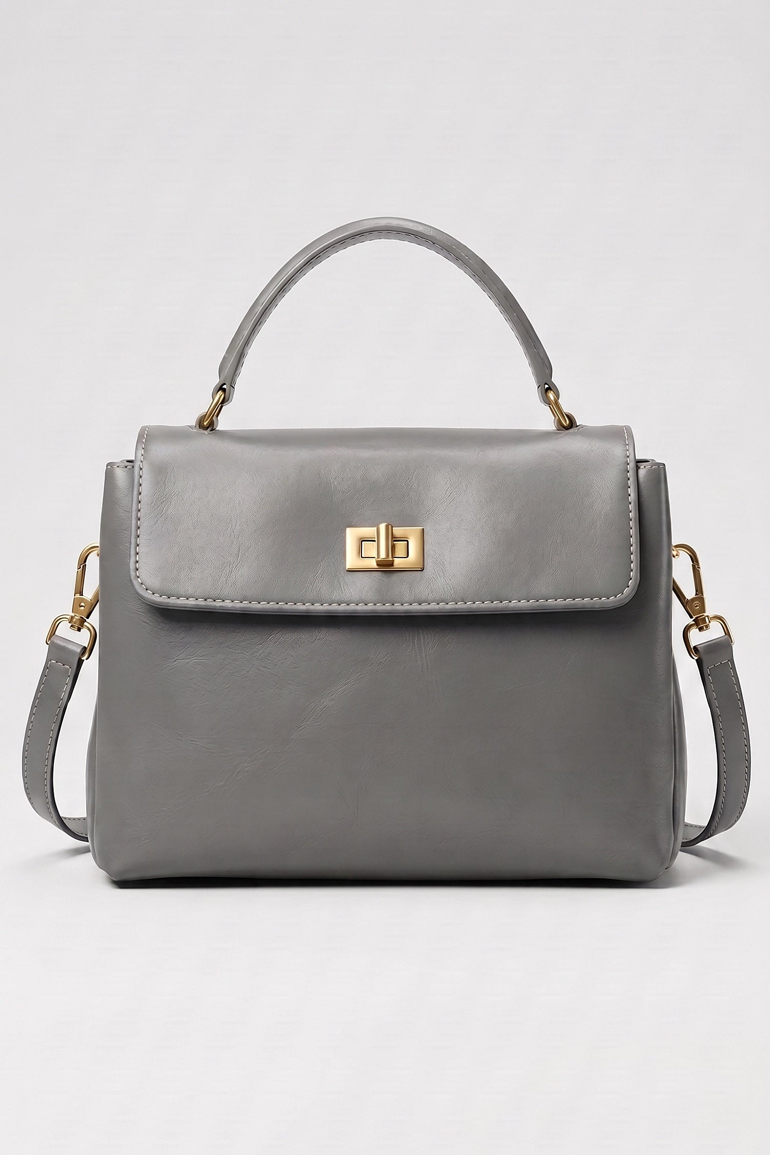 Women's Versatile Genuine Leather Satchel Crossbody Bag with Top Handle
