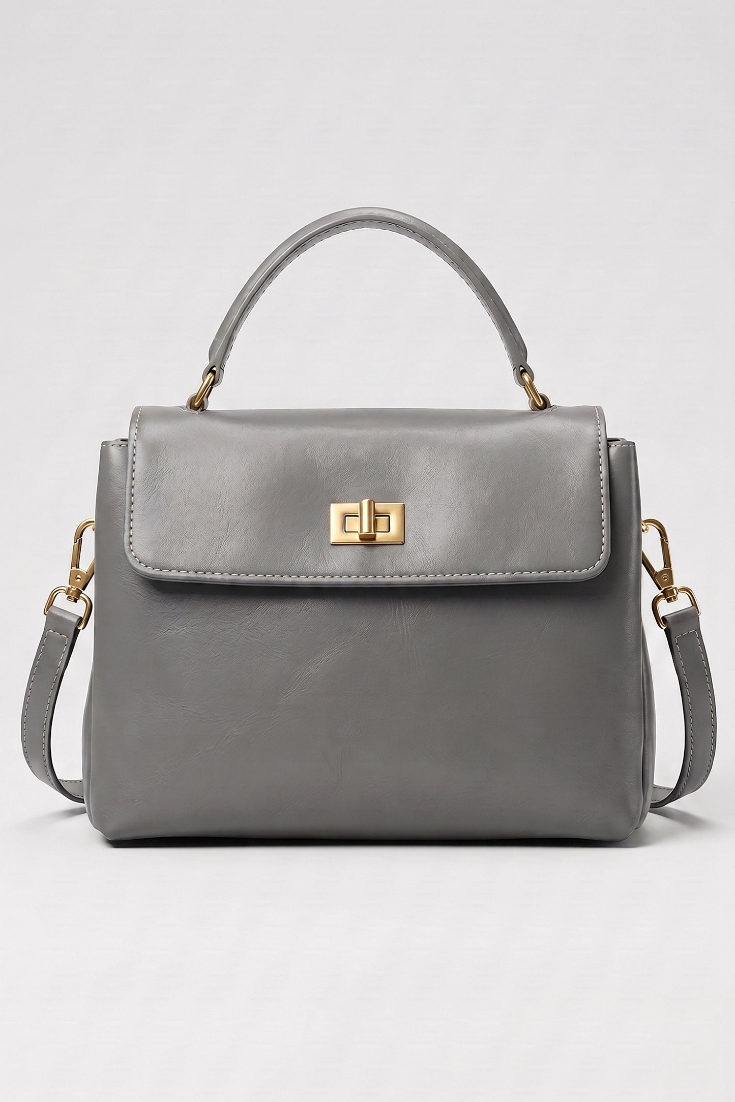 Women's Versatile Genuine Leather Satchel Crossbody Bag with Top Handle