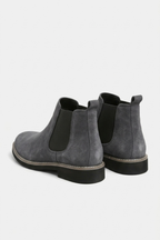 Men's Comfortable Suede Chelsea Ankle Boots with Low Heel
