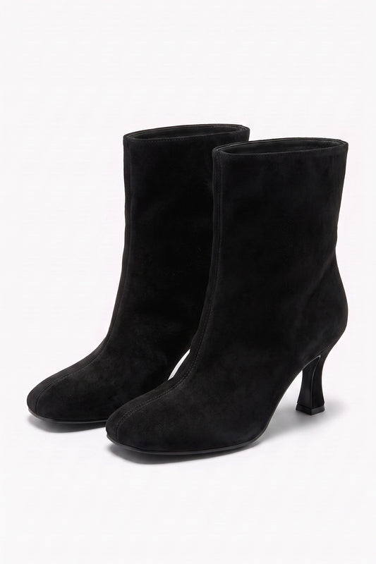Women's Winter Versatile Slip On Round Toe Suede Ankle Boots